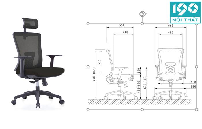 Ghế xoay nhập khẩu FMX804TD