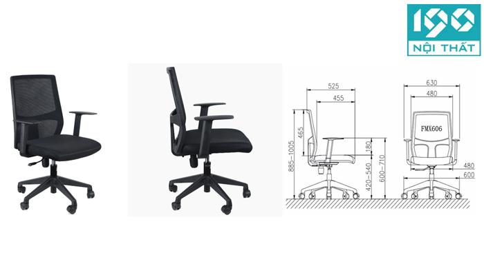 Ghế xoay nhập khẩu FMX606