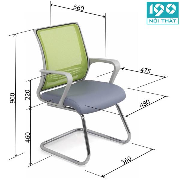 Ghế họp ch&acirc;n quỳ 190 GQ12.1B
