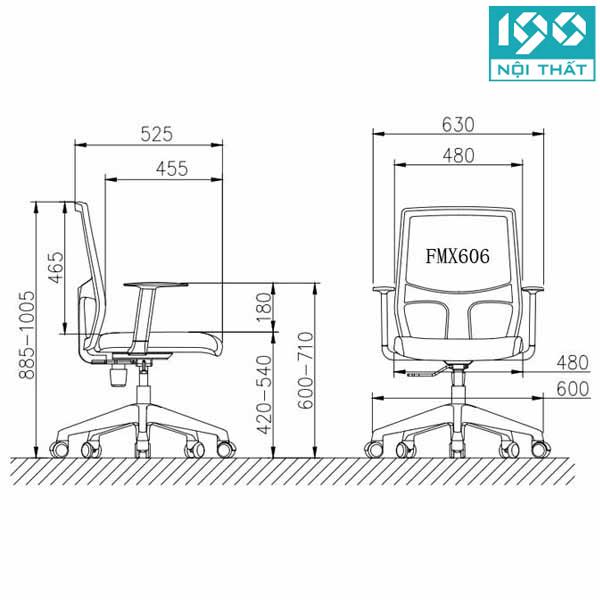 Ghế xoay lưới nhập khẩu FMX606