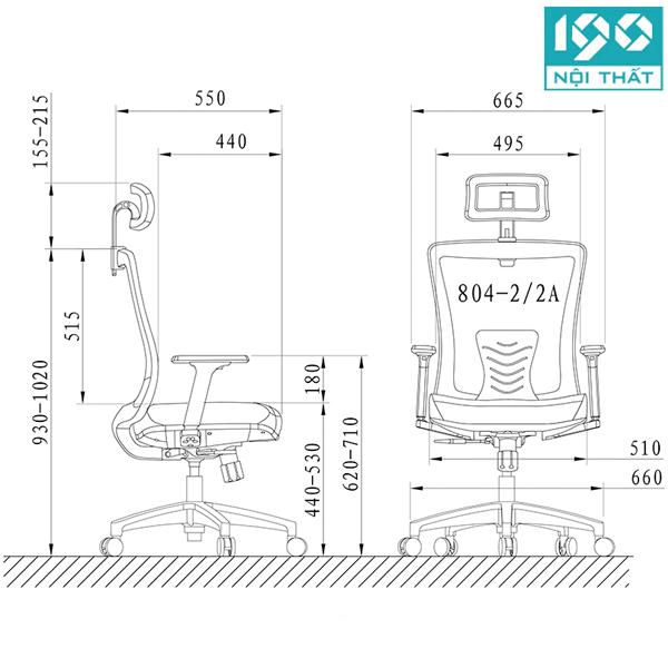 Ghế xoay lưới nhập khẩu FMX804TD