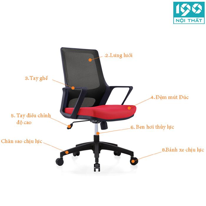 Ghế xoay lưới nhập khẩu FMX805