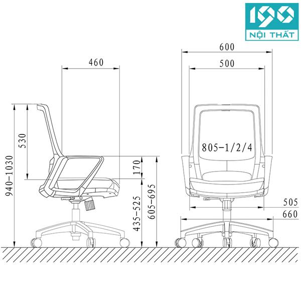  Ghế xoay lưới nhập khẩu FMX805